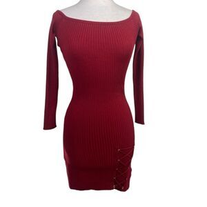 Say What? Red Long Sleeve Dress